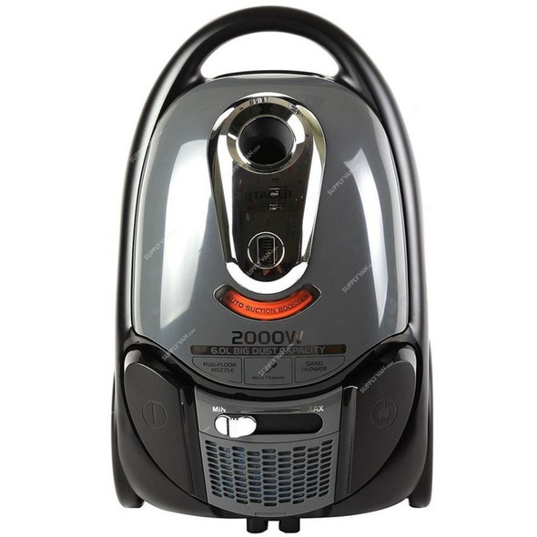 Hitachi Vacuum Cleaner, CVBA20, 2000W, 6 Ltrs, Grey and Black