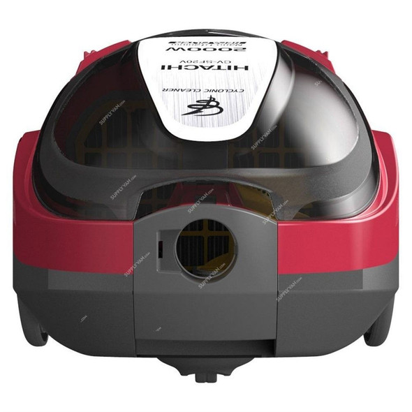 Hitachi Bagless Canister Vacuum Cleaner, CVSF20V24CBSLBR, 2000W, 220-240V, 1.6 Ltrs, Red and Black