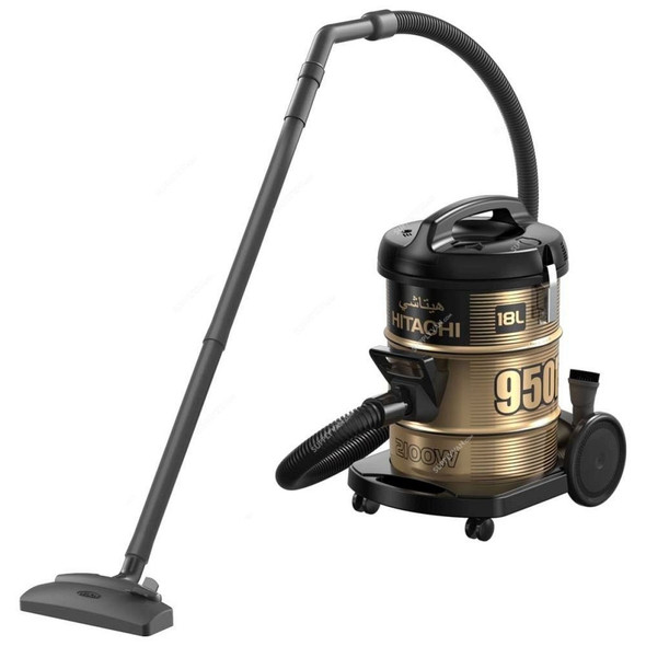 Hitachi Vacuum Cleaner, CV950F, 2100W, 18 Ltrs, Black