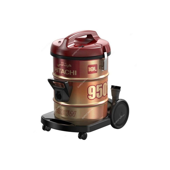 Hitachi Vacuum Cleaner, CV950F, 2100W, 18 Ltrs, Wine Red