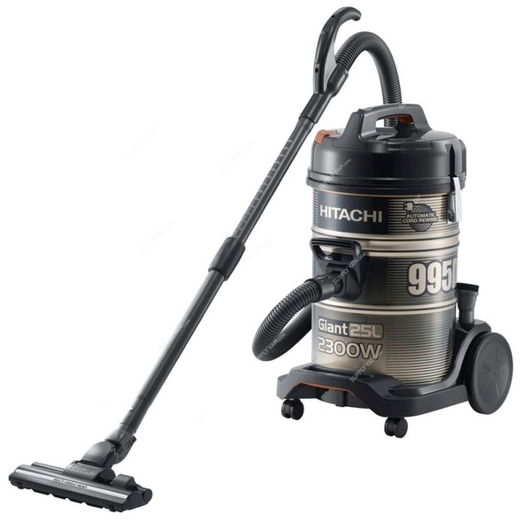 Hitachi Vacuum Cleaner, CV995DC, 2300W, 25 Ltrs, Gold and Black