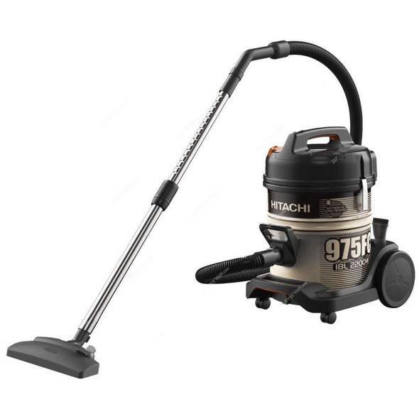 Hitachi Vacuum Cleaner, CV975FC24CBSGB, 2200W, 21 Ltrs, Titanium Gold