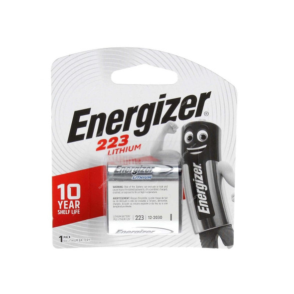 Energizer Lithium Battery, CRP2P-223, 1100mAh, 6V