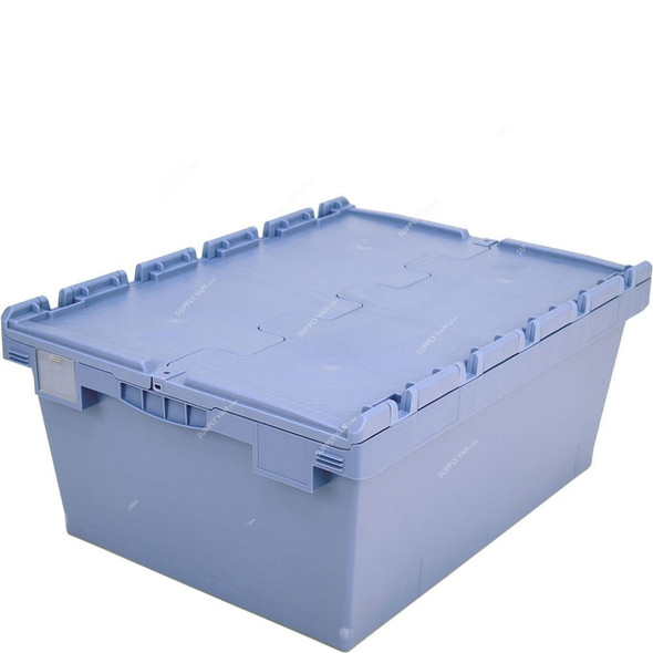 Bito Multipurpose Container With Attached Lid, MBD86321, Polypropylene, 120 Ltrs, 800 x 600MM, Light Blue