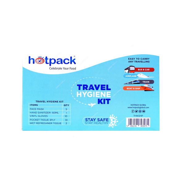 Hotpack Travel Hygiene Kit, THKSHP, 29 Pcs/Kit