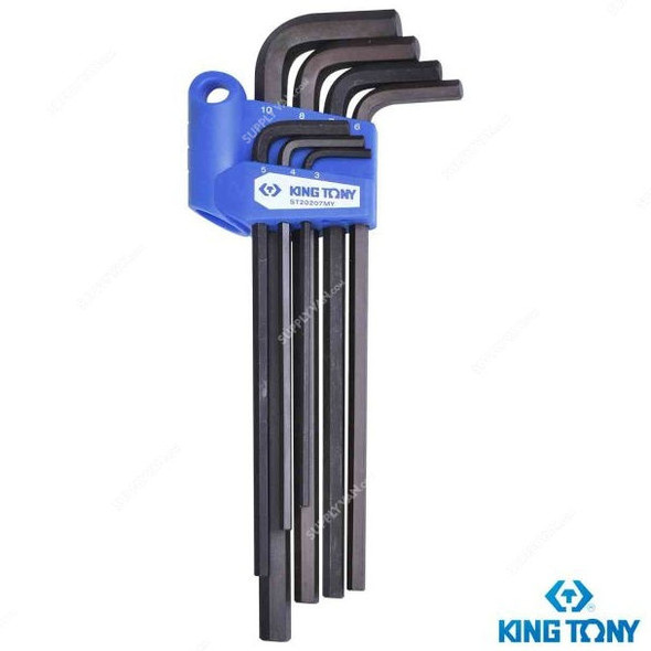 Kingtony Extra Long Hex Key Set, ST20207MY, 7 Pcs/Set