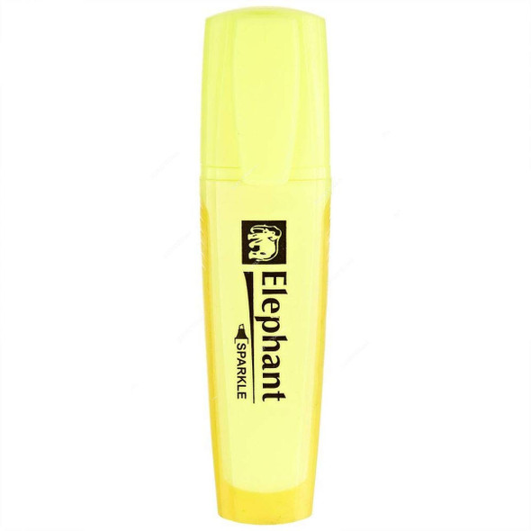 Elephant Highlighter, Sparkle, 2-5MM, Yellow, 4 Pcs/Pack