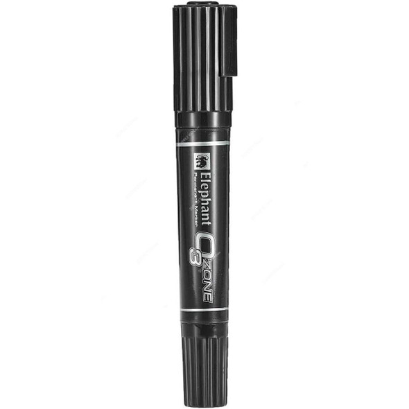 Elephant Permanent Marker, Ozone 3, Black, 6 Pcs/Pack