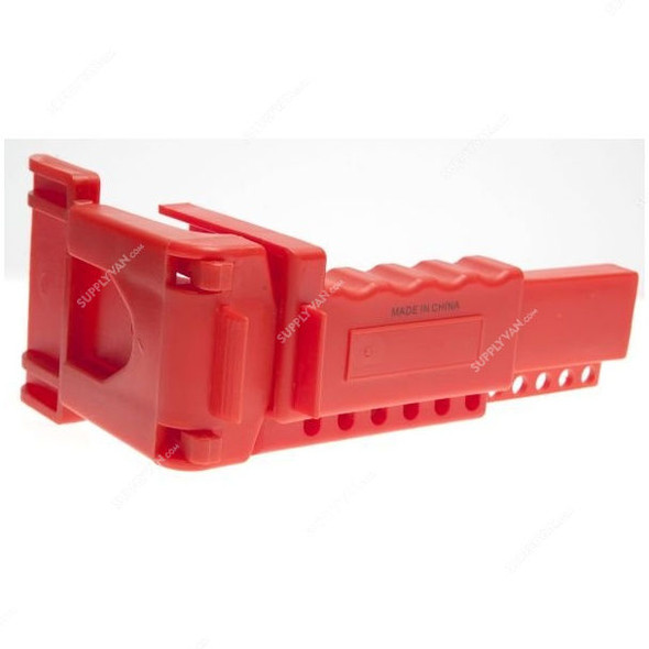 Loto-Lok Ball Valve Lockout, VL-BV-3863SL, Polypropylene, 38-63MM, Red