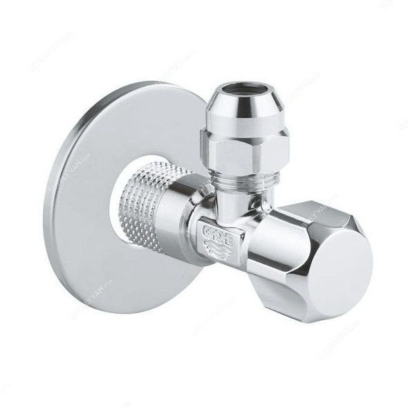 Grohe Angle Valve, 2201800M, Chrome Plated, 1/2 x 3/8 Inch
