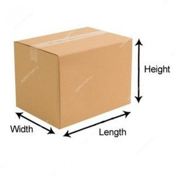 Corrugated Shipping Box, 5 Ply, 45CM Length x 45CM Width x 23CM Height, Brown, 5 Pcs/Pack