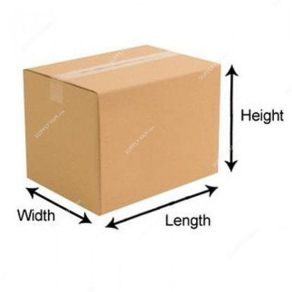 Corrugated Shipping Box, 5 Ply, 45CM Length x 45CM Width x 70CM Height, Brown, 5 Pcs/Pack 