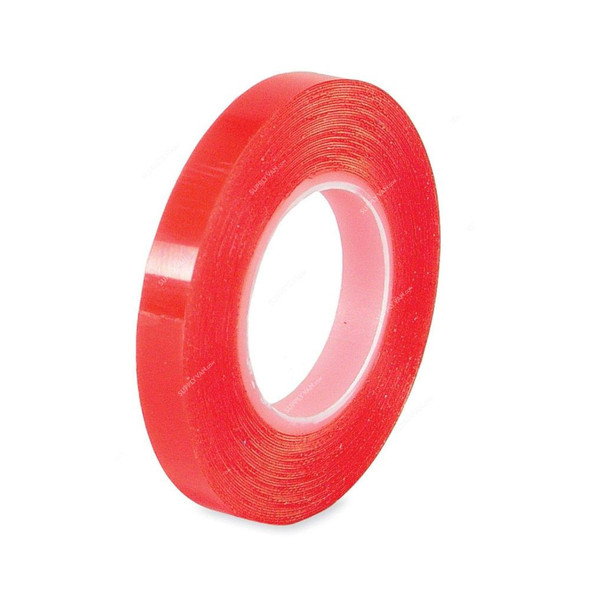 Double Sided Tape, 25MM x 50 Mtrs, Red, 48 Pcs/Pack