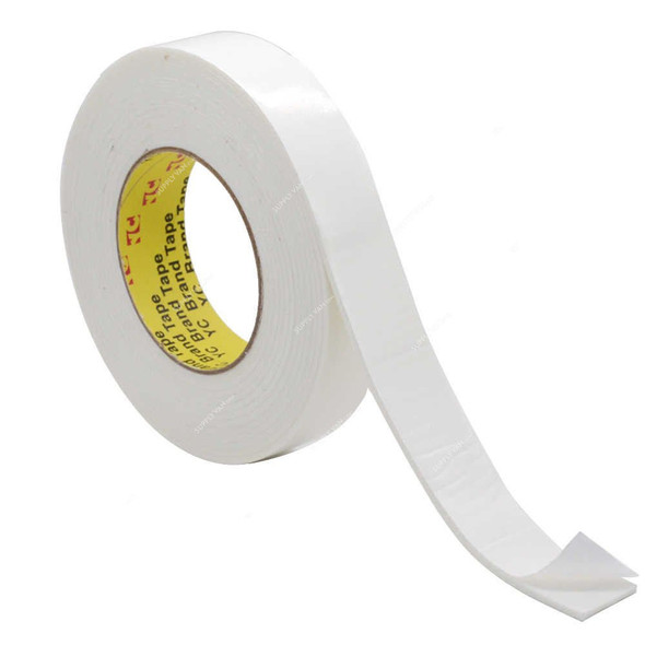 Double Sided Tape, 25MM x 50 Mtrs, White