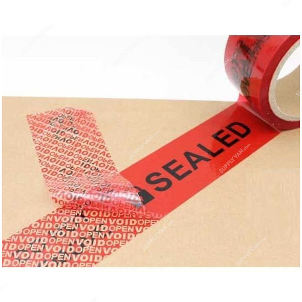 Security Sealing Tape, 50MM x 50 Mtrs, Red