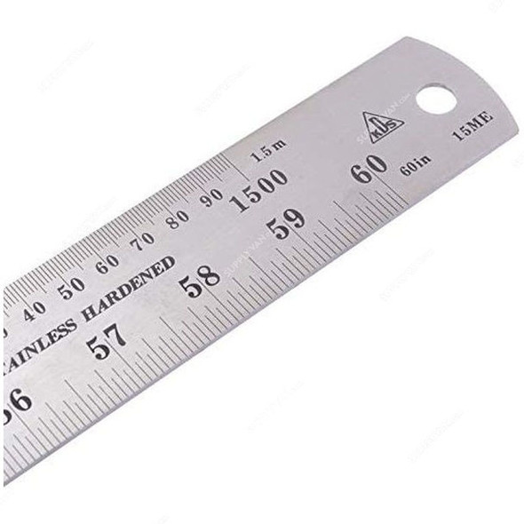 Kds Straight Ruler, SS-15ME, Stainless Steel, 1500MM