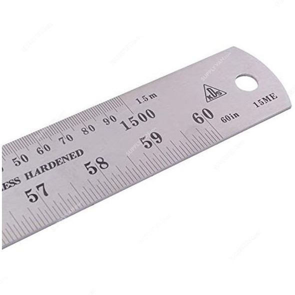 Kds Straight Ruler, SS-15ME, Stainless Steel, 1500MM