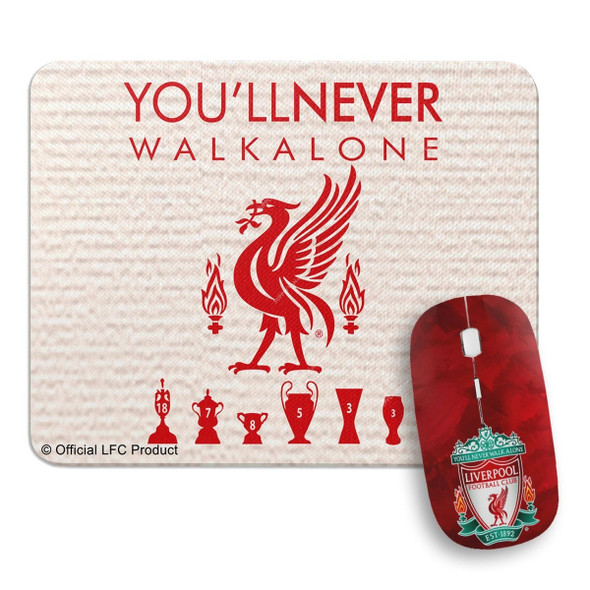 Wackylicious Liverpool Wireless Mouse With Mouse Pad, 965-1231-613, Red, Combo Offer