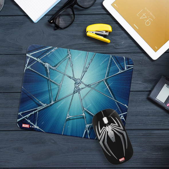 Wackylicious Spiderman Wireless Mouse With Mouse Pad, 1939-1231-613, Black/Blue, Combo Offer