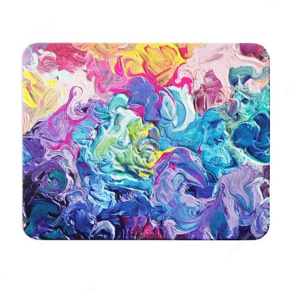 Wackylicious Colour Mix Painted Mouse Pad, 1287-410-95, PU Leather, 18 x 21CM, Multicolor