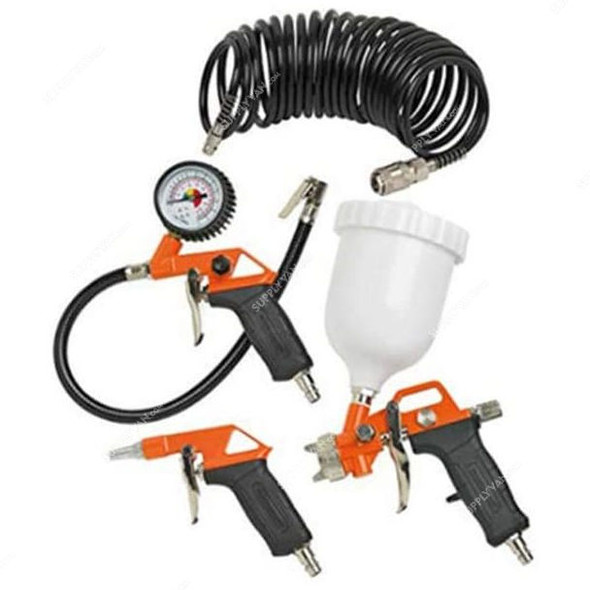 Black and Decker 50 Ltrs Air Compressor With 4 Pcs Air Tool Kit, BD205-50+KIT-4