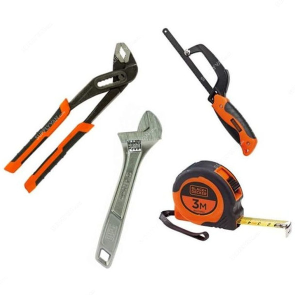 Black and Decker Plumbers Hand Tool Set, BDHT-PLUMBER, 4 Pcs/Set