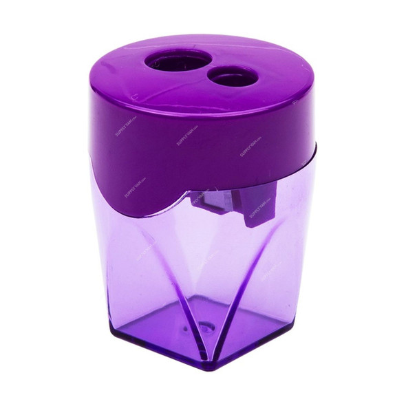 Deli Sharpener With Canister, 2 Hole, 7-12MM, Purple