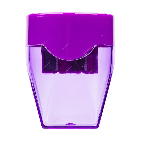 Deli Sharpener With Canister, 2 Hole, 7-12MM, Purple