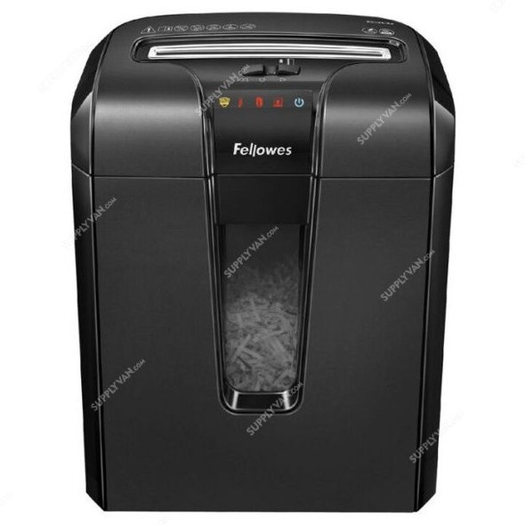 Fellowes Paper Shredder, 63CB, Powershred, Cross-Cut, 10 Sheets, Black