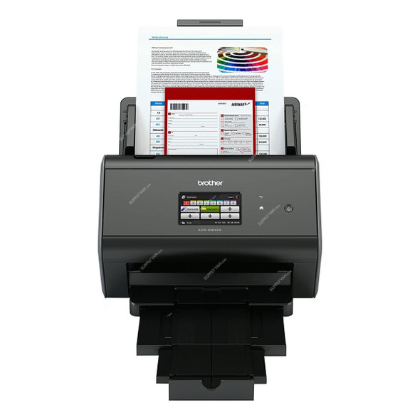 Brother Dual CIS Document Scanner, ADS-2800W, 600 x 600 DPI, 50 Sheets, 27W