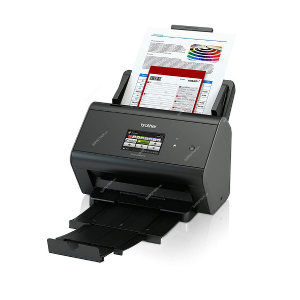 Brother Dual CIS Document Scanner, ADS-2800W, 600 x 600 DPI, 50 Sheets, 27W