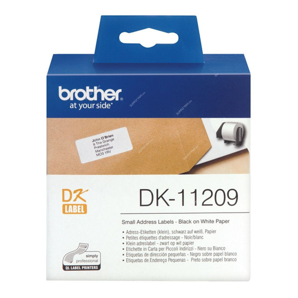 Brother Label Roll, DK11209, 29 x 62MM, Black On White