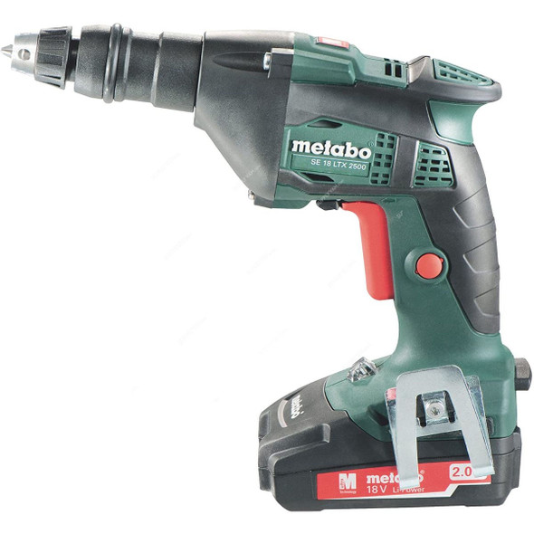 Metabo Cordless Screwdriver With Plastic Carry Case, SE-18-LTX-2500, 18V