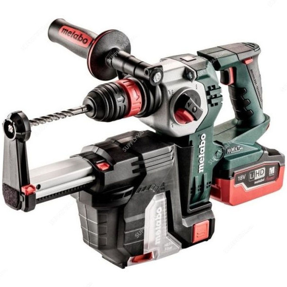 Metabo Cordless Hammer Drill With Dust Extraction and Carry Case, KHA-18-LTX-BL-24-Quick, 18V, 2 x 5.5Ah Battery