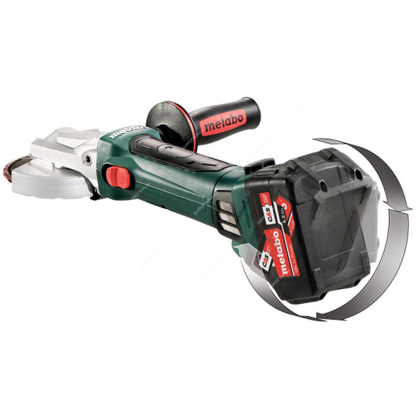 Metabo Flat-Head Cordless Angle Grinder With MetaLoc Case, WF-18-LTX-125-Quick, 18V, 125MM