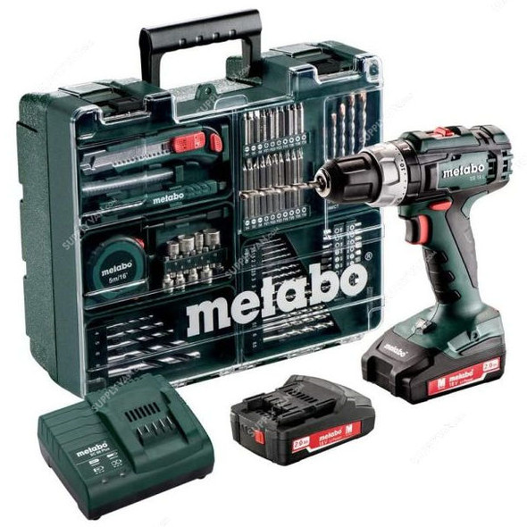 Metabo Cordless Hammer Drill Set, SB-18-L-Set, 602317870, 18V, 2 x 2Ah Battery