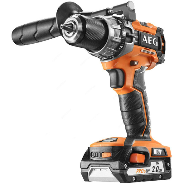 Aeg Cordless Drill With Battery, BS18C2BLLI-202C, 18V, 13MM