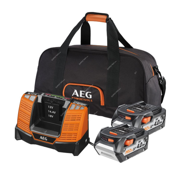Aeg Battery Starter Kit, SET-LL1840BL, 18V, 2 x 4Ah Battery