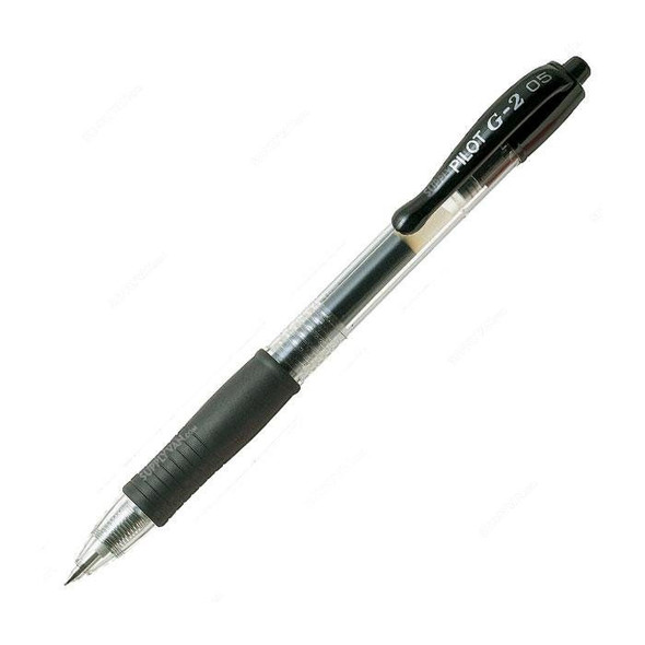 Pilot Retractable Gel Pen, BL-G2-5, 0.5MM, Black, 12 Pcs/Pack