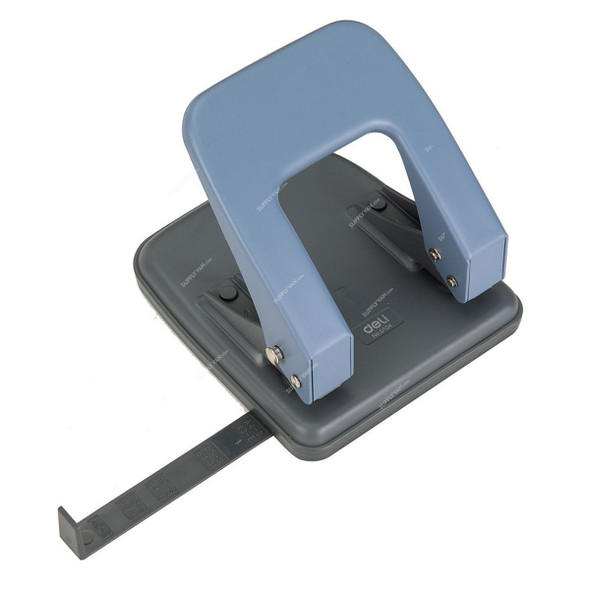 Deli 2 Hole Paper Punch, E0104, 6MM, 35 Sheets, Blue