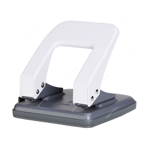 Deli 2 Hole Paper Punch, E0104, 6MM, 35 Sheets, Grey
