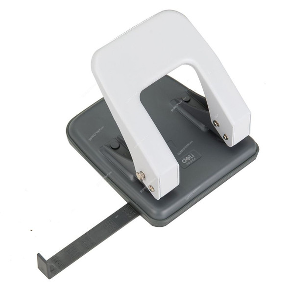 Deli 2 Hole Paper Punch, E0104, 6MM, 35 Sheets, Grey
