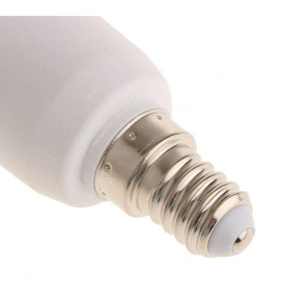 Lamp Bulb Holder, E14 to E27 Base, White, 2 Pcs/Pack