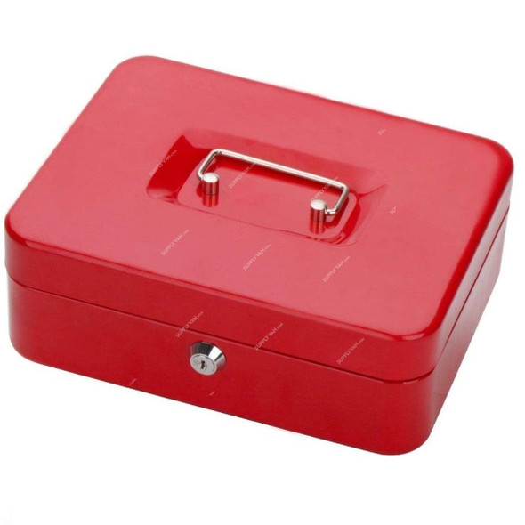 Cash Box, Metal, 20 x 16CM, Red