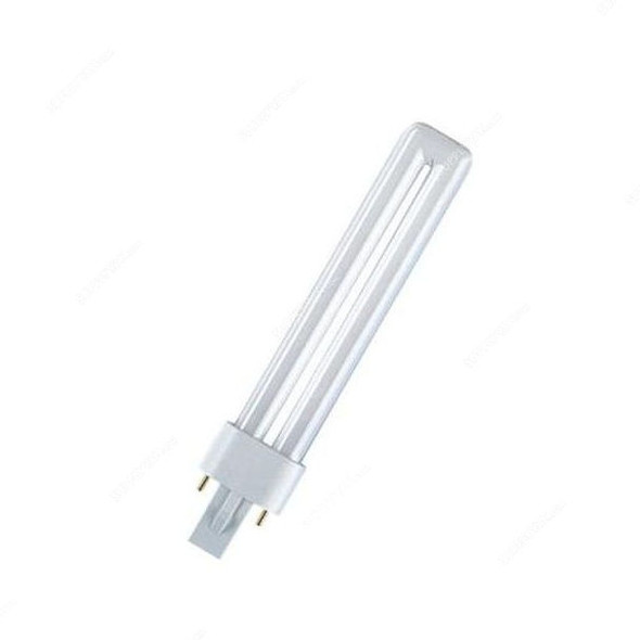 Osram Fluorescent Lamp, Dulux S, 11W, G23, 6500K, Cool Daylight