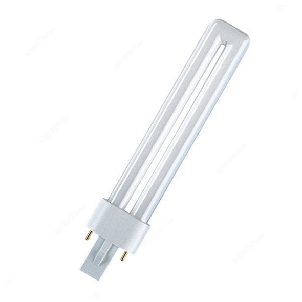 Osram Fluorescent Lamp, Dulux S, 9W, G23, 6500K, Lumilux Cool Daylight