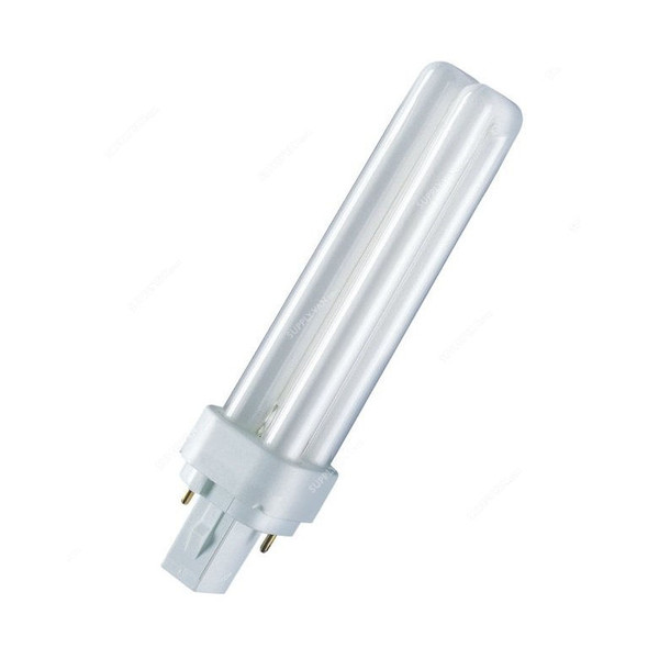Osram Fluorescent Lamp, Dulux D, 18W, G24d-2, 4000K, Lumilux Cool White