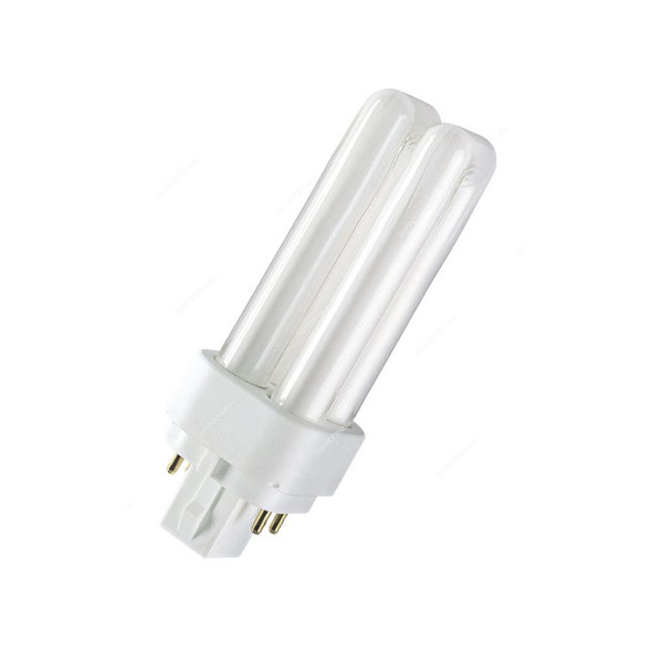 Osram Fluorescent Lamp, Dulux D-E, 26W, G24q-3, 4000K, Lumilux Cool White, 2 Pcs/Pack