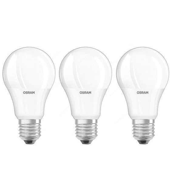 Osram Frosted LED Bulb, 12W, E27, 3000K, Warm White, 3 Pcs/Pack