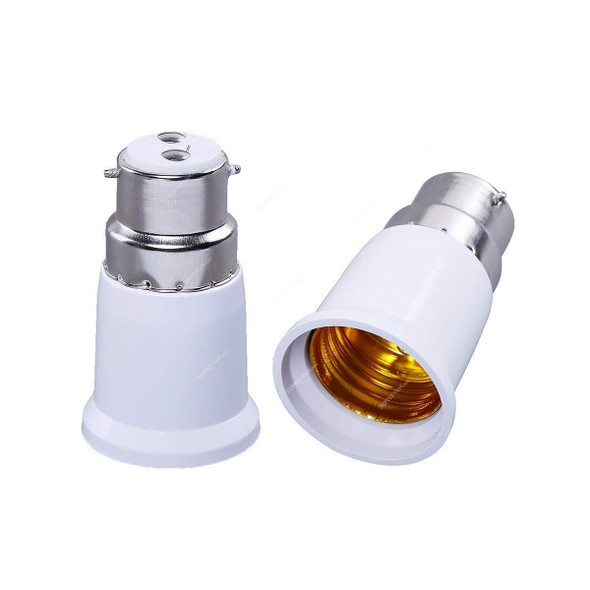 Lamp Bulb Holder, B22 to E27 Base, White